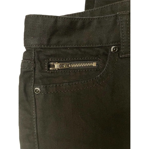 Ann Taylor Womens Black Pants 2 Lindsay Waist Modern Fit Cropped Ankle Zip - Picture 7 of 9